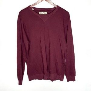 Jachs MFG Co. Men’s Crew Neck Burgubdy Red Sweater Long Sleeve Pullover Size 2XL